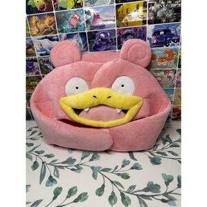 Pokémon Slowpoke Plush Hat w/ Chin Strap Pink Cosplay Costume Cap